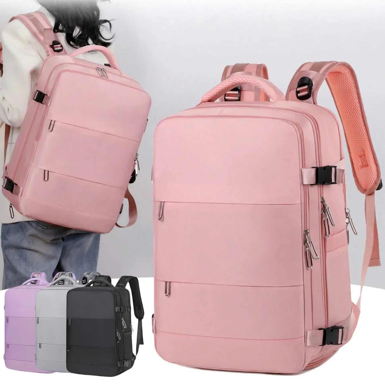 Nomiro Smart Anti-Theft Travel Backpack – USB Charging, RFID Protection, Waterproof