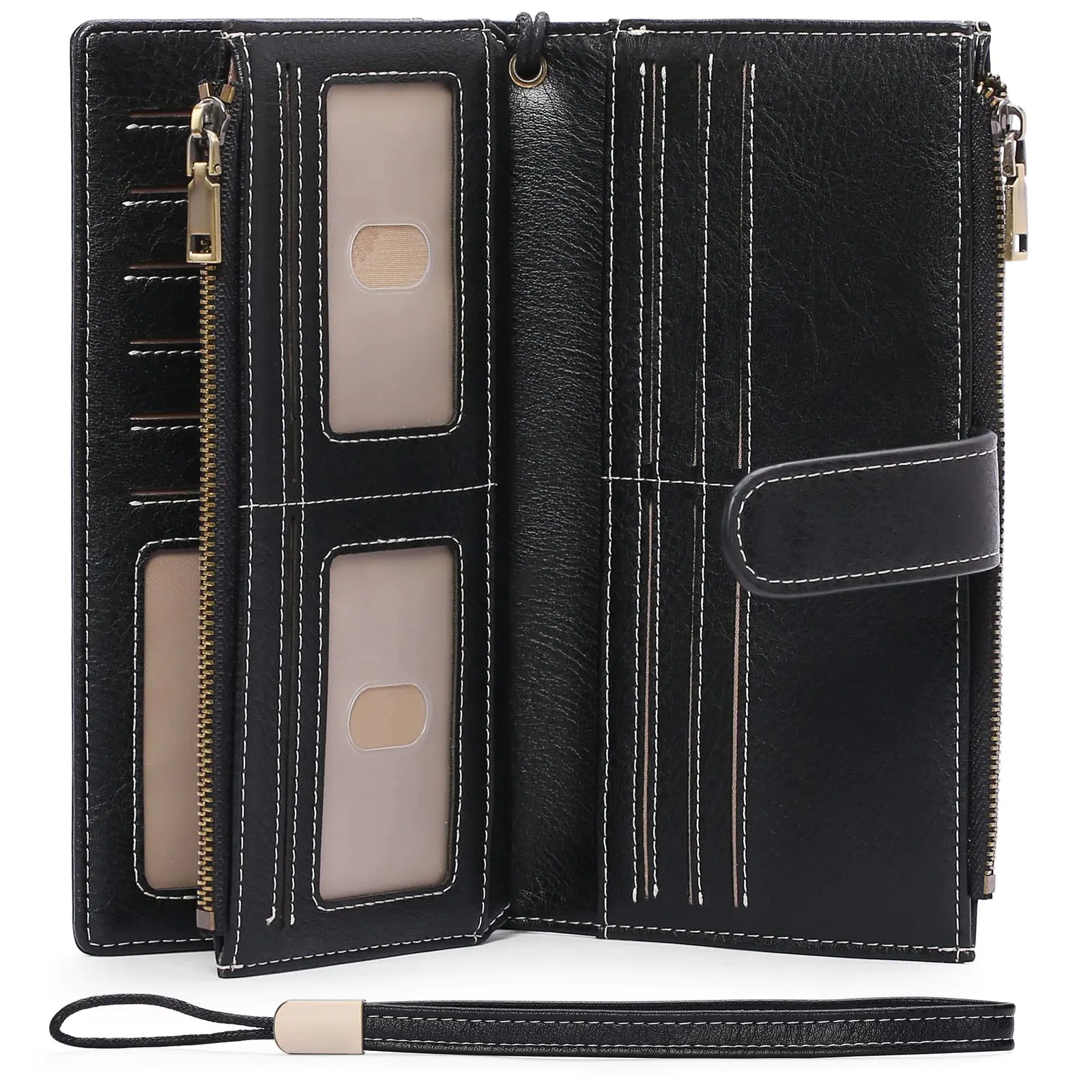 Nomiro GOIACII Women’s Wallet – Large Capacity RFID Leather Bifold Wristlet