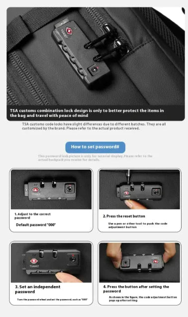 Nomiro Smart Anti-Theft Travel Backpack – USB Charging Port, RFID Protection, Water-Resistant