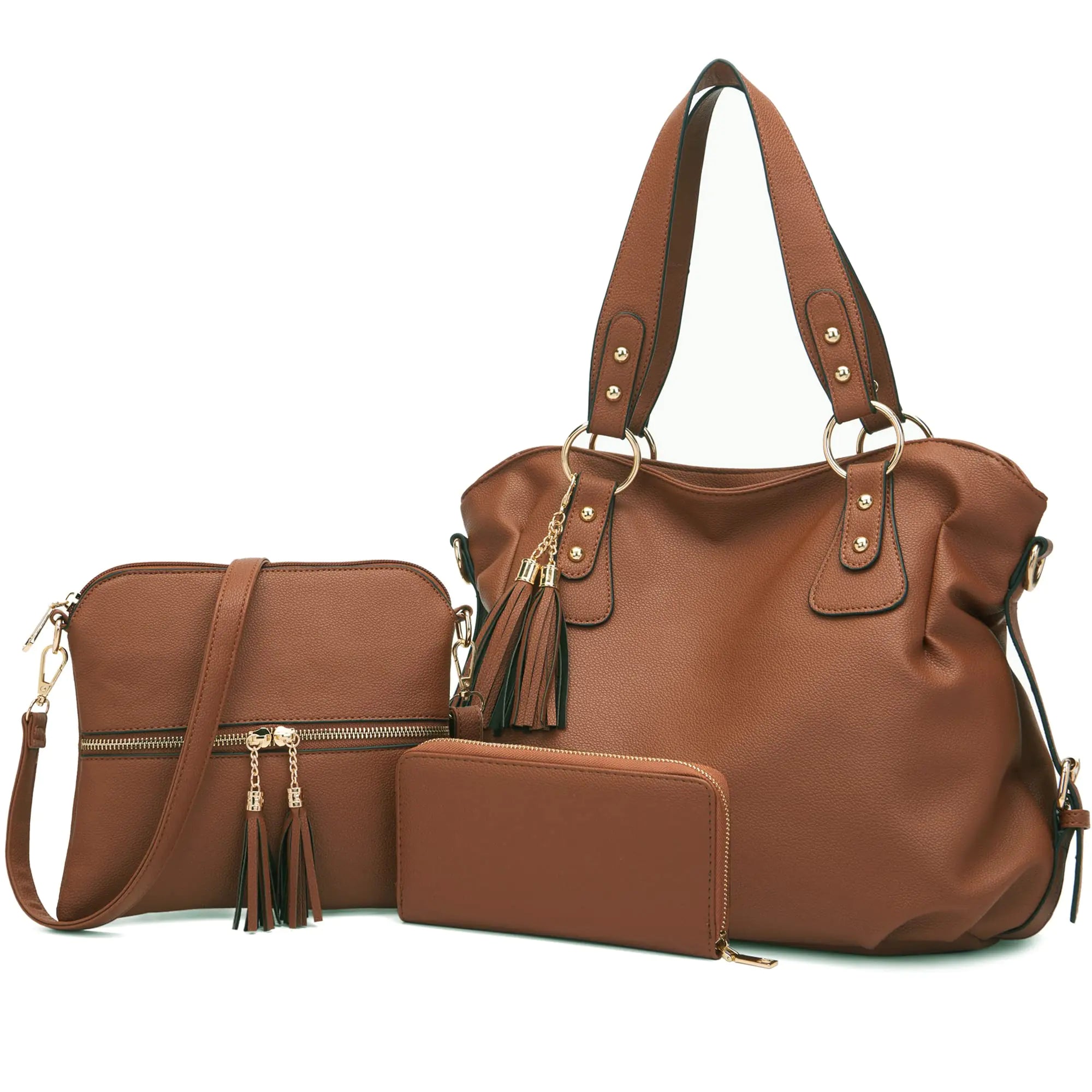 Nomiro Purses and Wallets Set for Women – 3PCS Tote, Satchel & Large Hobo Bag