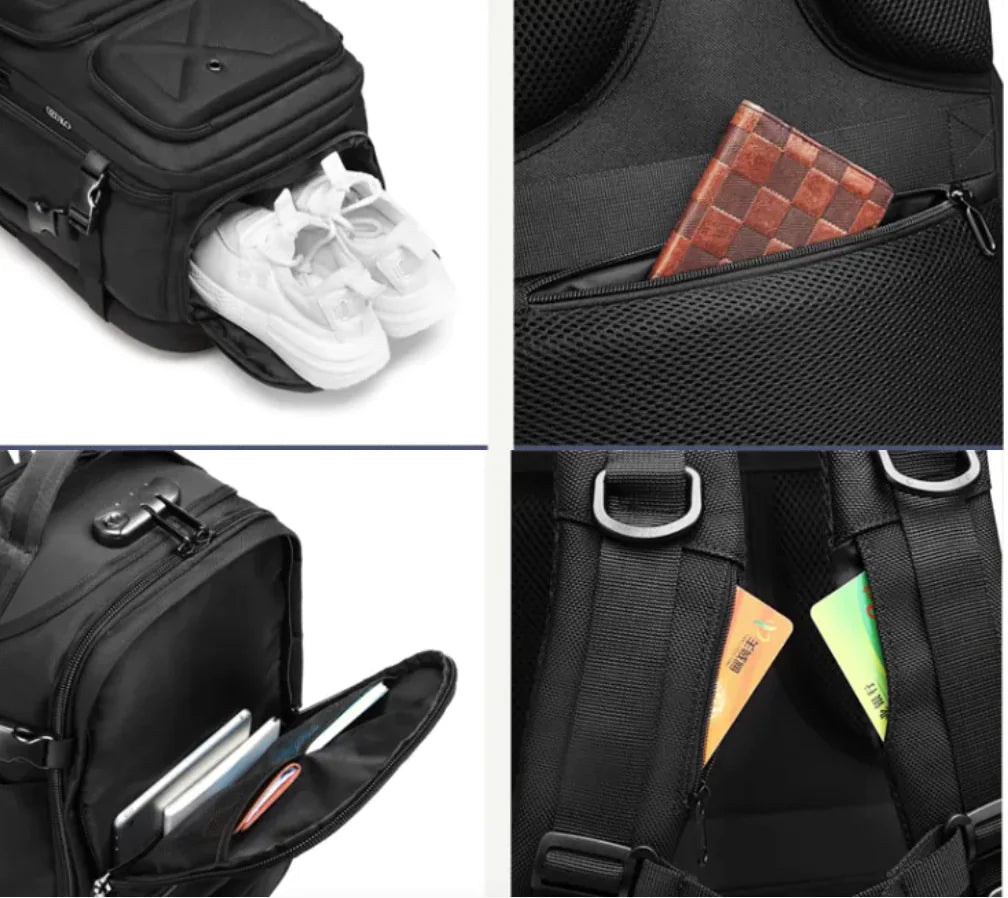 Nomiro Waterproof USB Travel Backpack – Large Capacity & Durable