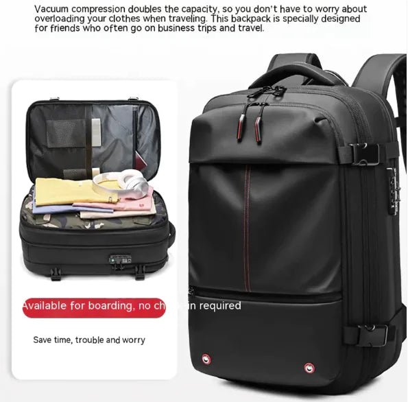 Nomiro| Men's Multifunction Travel Backpack – High-Capacity Vacuum Compression Bag