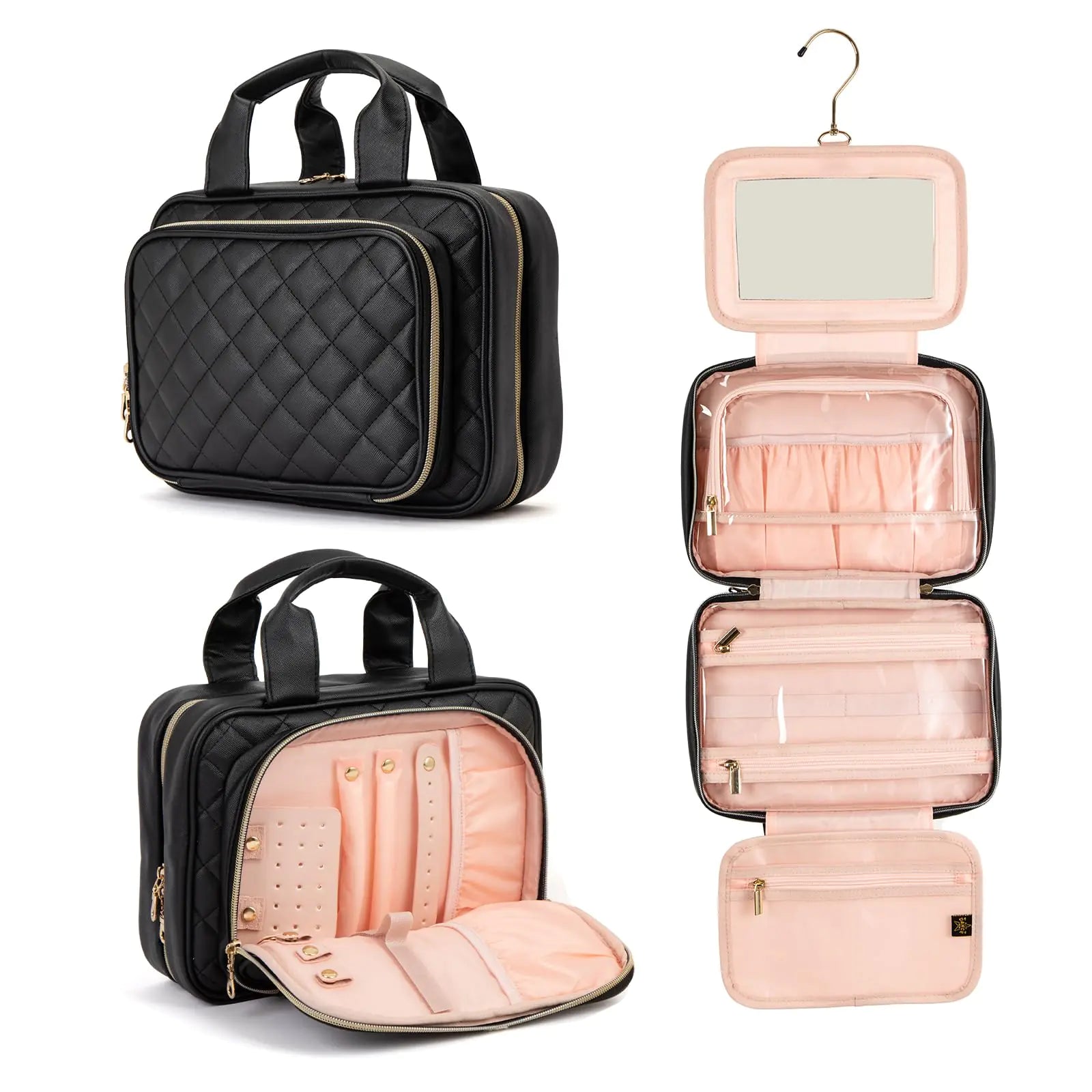 Nomiro Elite Dance Gear Travel Toiletry Bag – Hanging & Mirror