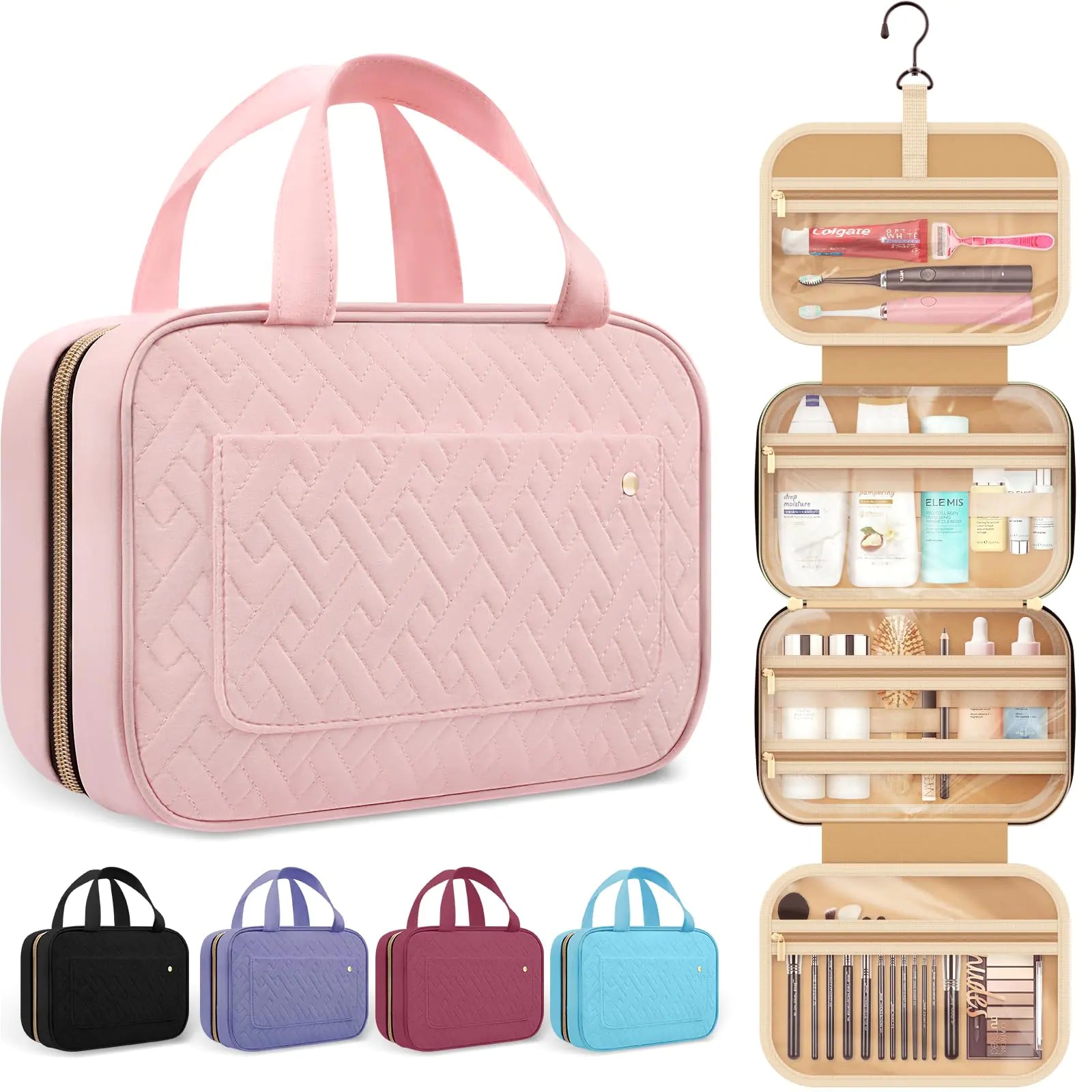 Nomiro | HOTOR Travel Toiletry Bag for Women – Compact & Waterproof