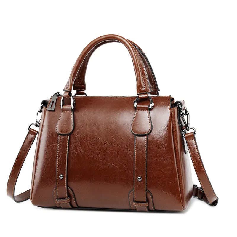Nomiro Fashionable Cowhide Leather Shoulder Handbags for Women – Elegant & Durable