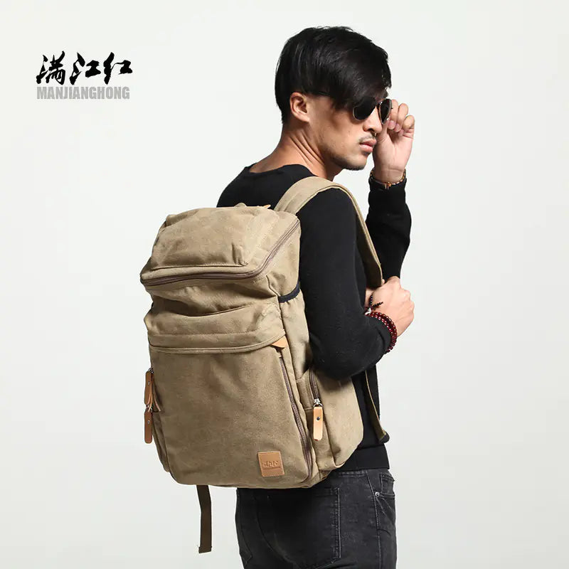 Nomiro Vintage Canvas Travel Backpack – Retro Style & Durable