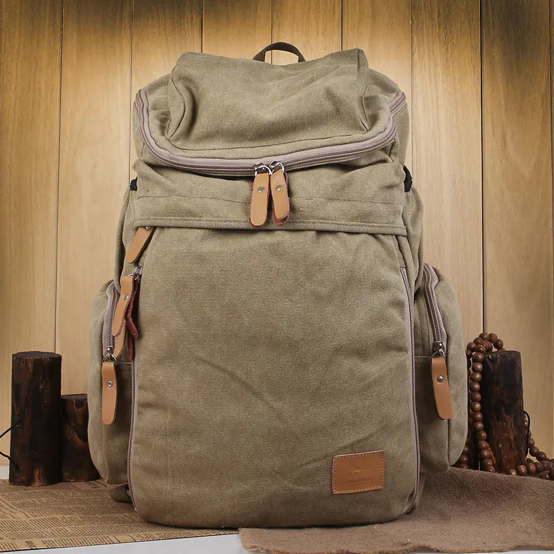 Nomiro Vintage Canvas Travel Backpack – Retro Style & Durable