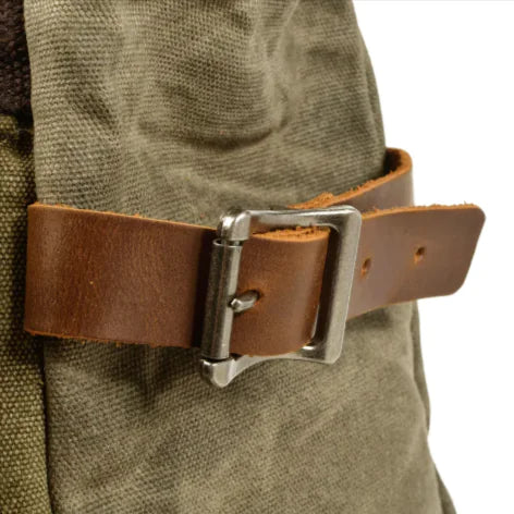 Nomiro | Waterproof Travel Backpack – Durable Waxed Canvas & Crazy Horse Cowhide