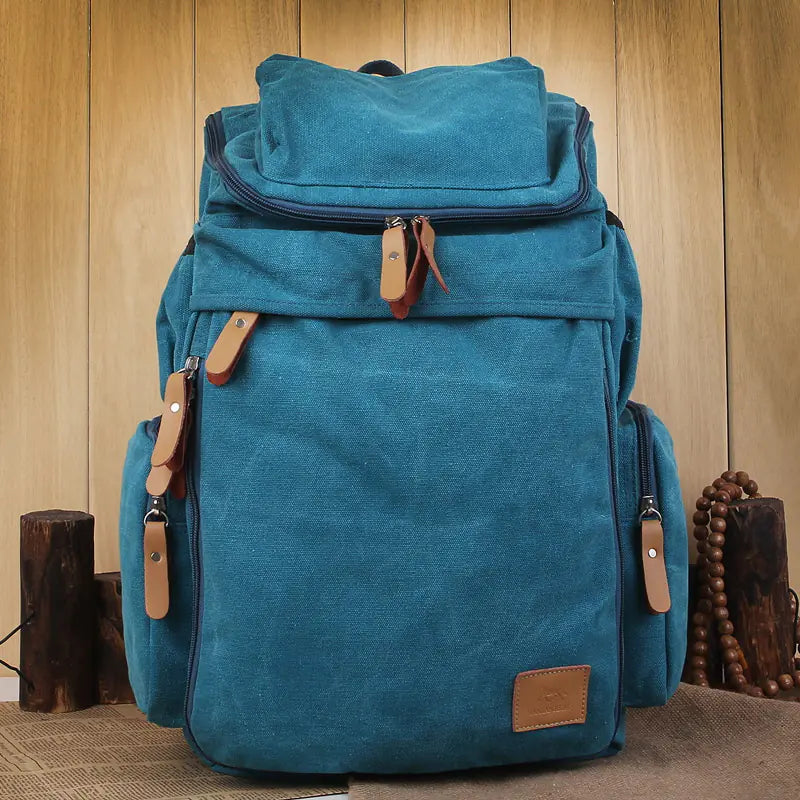 Nomiro Vintage Canvas Travel Backpack – Retro Style & Durable