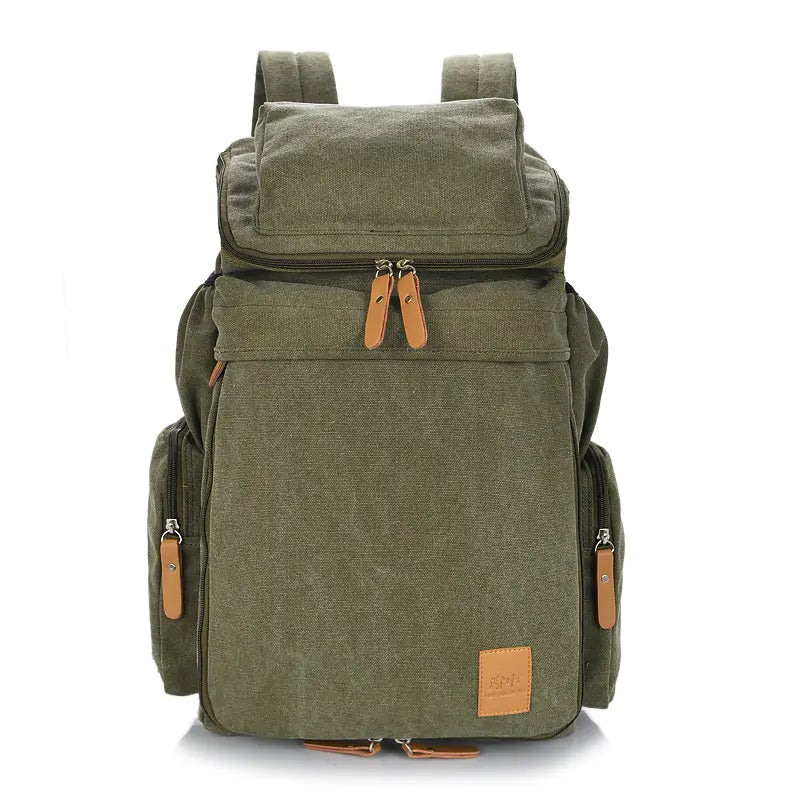 Nomiro Vintage Canvas Travel Backpack – Retro Style & Durable
