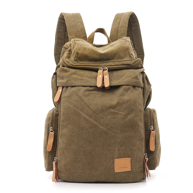 Nomiro Vintage Canvas Travel Backpack – Retro Style & Durable
